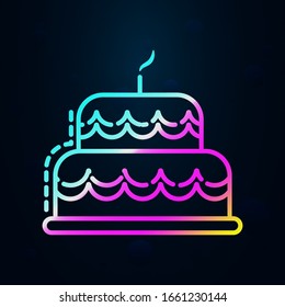 birthday cake in nolan style icon. Simple thin line, outline vector of birthday icons for ui and ux, website or mobile application