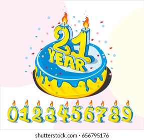 Birthday cake with numbers