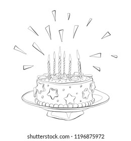 birthday cake. cake on a plate