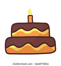birthday cake on white background vector illustration design