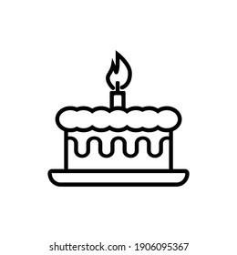 Birthday cake outline vector design