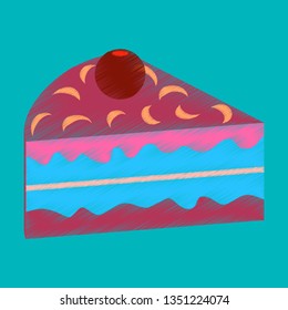 Birthday Cake. Birthday Party Element.