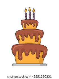 birthday cake party icon isolated