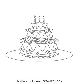 birthday cake pictures for kids coloring book