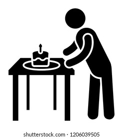 A birthday cake placed on the table symbolizing cake decoration 