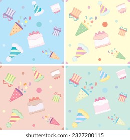 Birthday Cake and Present Seamless