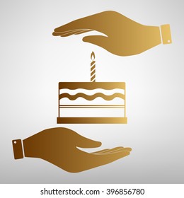 Birthday cake sign
