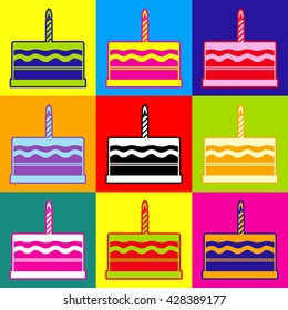 Birthday cake sign