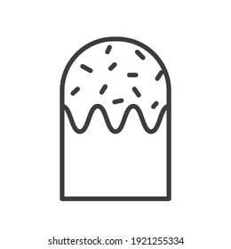 Birthday Cake. Simple food icon in trendy style isolated on white background for web apps and mobile concept. Vector Illustration. EPS10