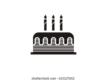 birthday cake simple icon
