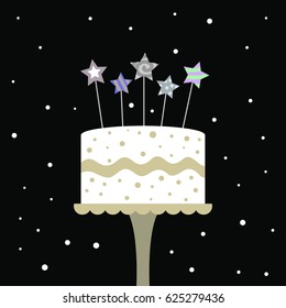 Birthday cake with star