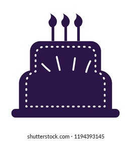 Birthday cake sticker tag