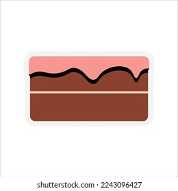 Ilustración del vector de la etiqueta de copo de cumpleaños