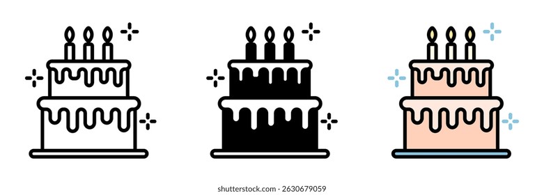 Birthday Cake is a sweet, decorated dessert centerpiece with candles, served and shared during birthday parties.