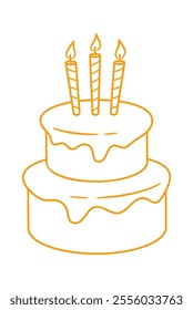 Birthday cake sweet dessert scribble