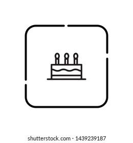 Birthday cake, birthday symbol  vector icon