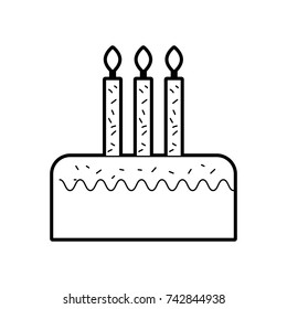 birthday cake with three candles celebration event