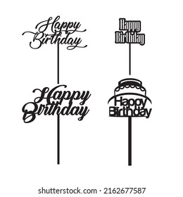 Birthday Cake topper Plotter Cutting acrylic cutting shapes