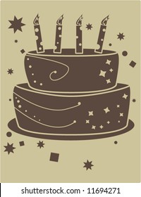 birthday cake vector