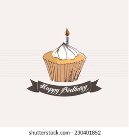 Birthday cake vector