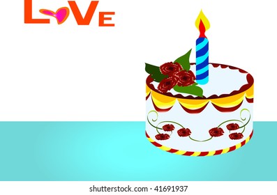 a birthday cake vector