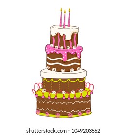 Birthday cake vector collection