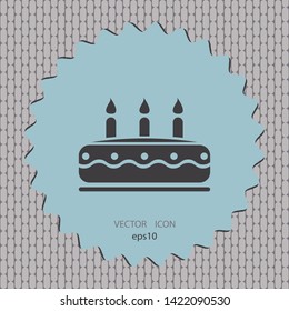 Birthday cake, vector design element