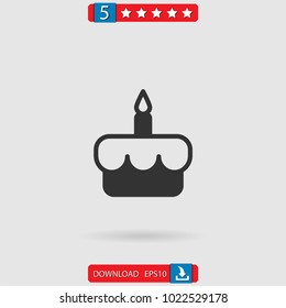 birthday cake vector icon