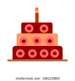 birthday cake vector icon