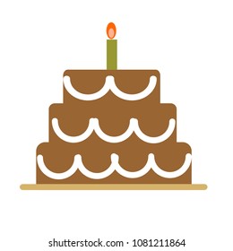birthday cake vector icon