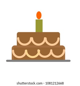 birthday cake vector icon