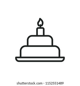 birthday cake vector icon