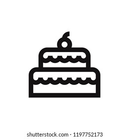 Birthday cake vector icon