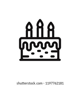 Birthday cake vector icon