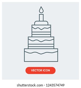 birthday cake vector icon