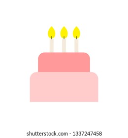 Birthday cake vector icon