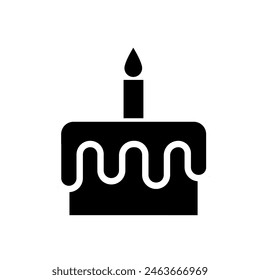 birthday cake - vector icon	