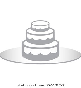 Birthday cake vector icon 