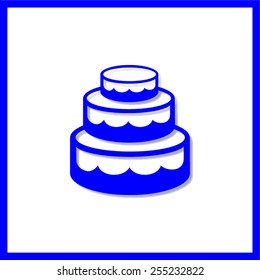 Birthday cake vector icon