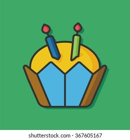 birthday cake vector icon