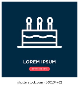 Birthday cake vector icon