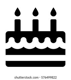 Birthday Cake Vector Icon