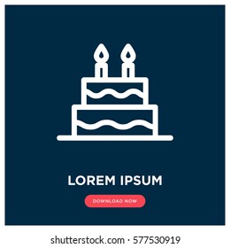 Birthday cake vector icon