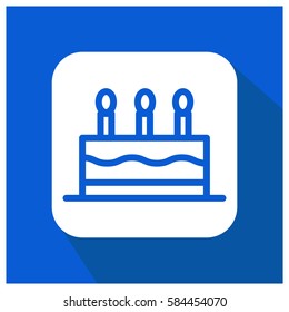 Birthday cake vector icon