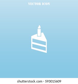 Birthday cake vector  icon.