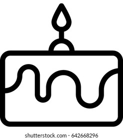 Birthday Cake Vector Icon