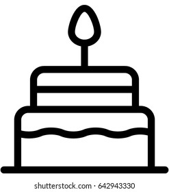 Birthday Cake Vector Icon