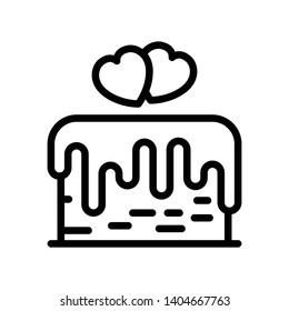 Birthday Cake Vector Icon Design Template