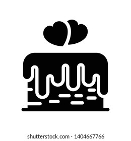 Birthday Cake Vector Icon Design Template