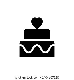 Birthday Cake Vector Icon Design Template